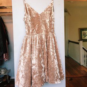 Silience + Noise Velvet Fit and Flare Romper